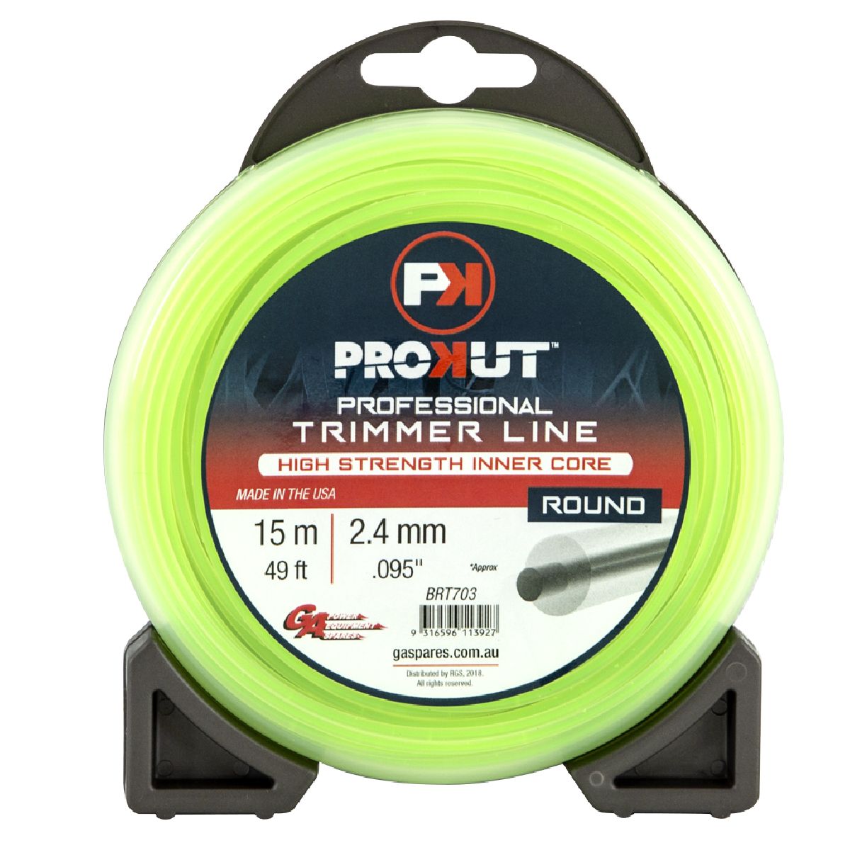 Prokut Trimmer Line Round Green .095 2.4mm 49' 15m Teardrop Prokut Trimmer Line Round Green .095 2.4mm 49' 15m Teardrop