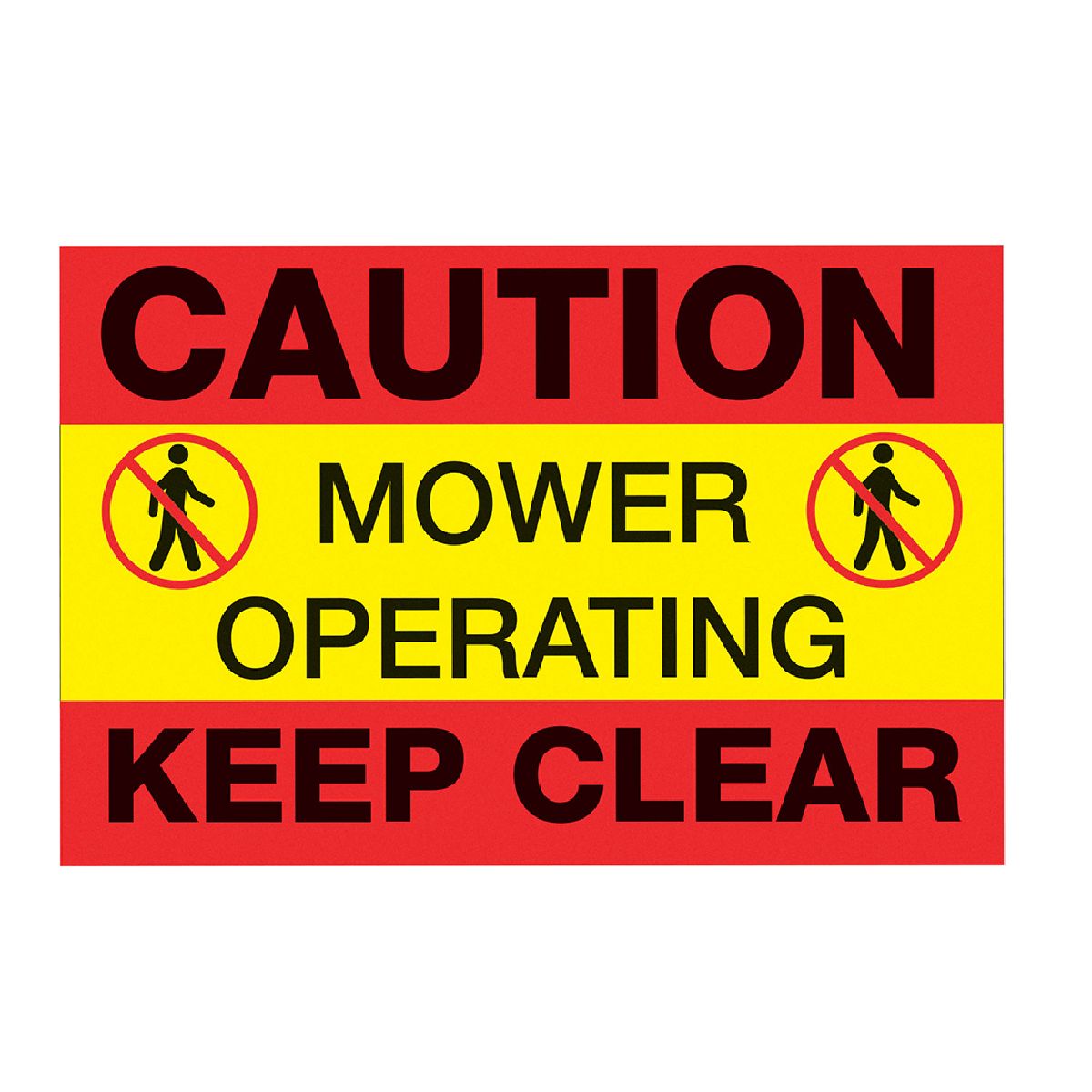 Caution Mower Operating Corflute Insert Caution Mower Operating Corflute Insert