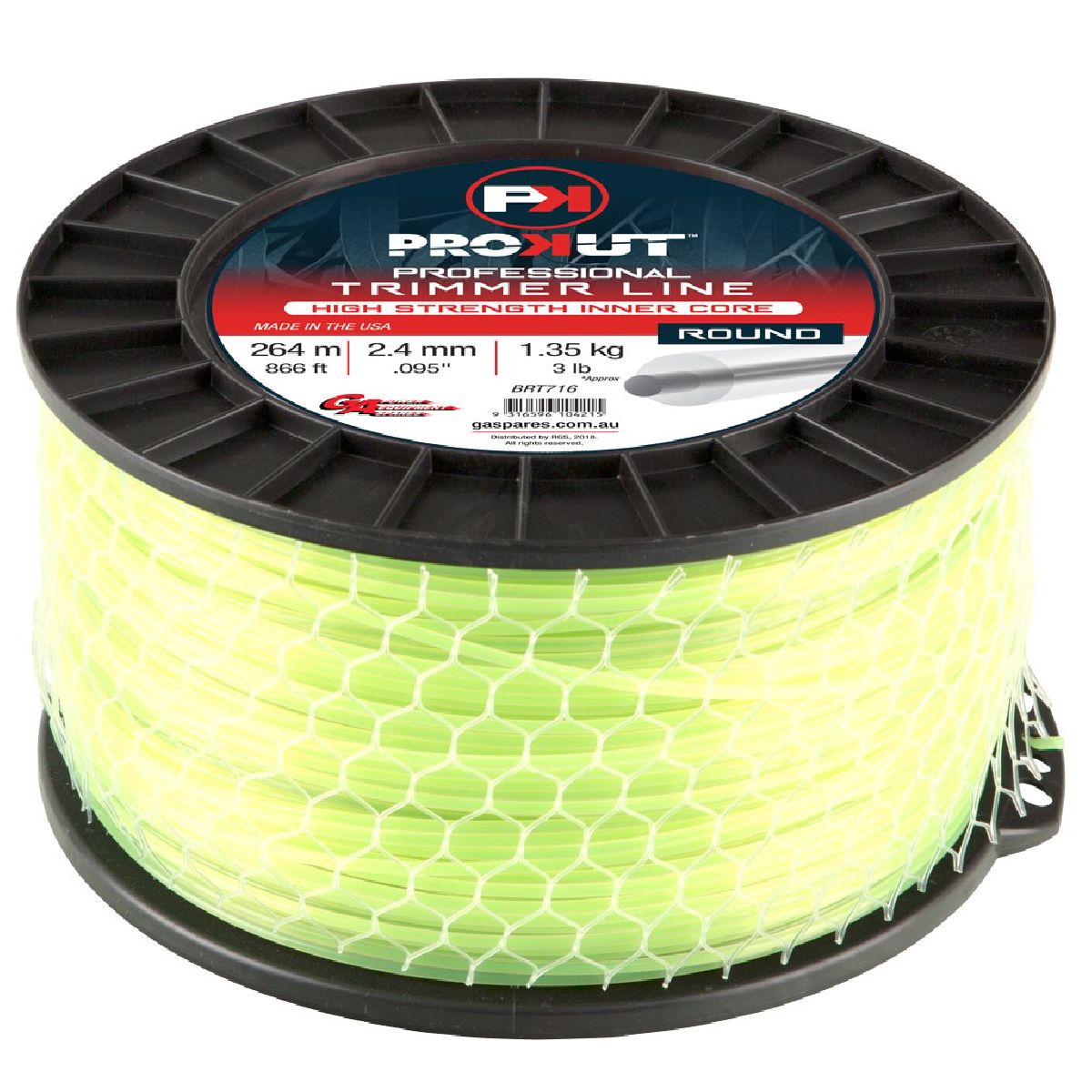Prokut Trimmer Line Round Green .095 2.4mm 3lb 264m Spool Prokut Trimmer Line Round Green .095 2.4mm 3lb 264m Spool