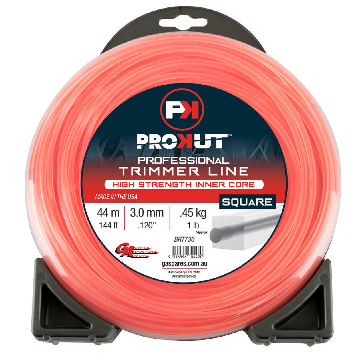 Prokut Trimmer Line Square Orange .120 3mm 1lb 44m Donut Prokut Trimmer Line Square Orange .120 3mm 1lb 44m Donut