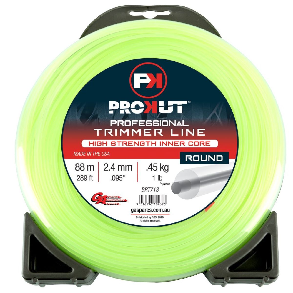 Prokut Trimmer Line Round Green .095 2.4mm 1lb 88m Donut Prokut Trimmer Line Round Green .095 2.4mm 1lb 88m Donut