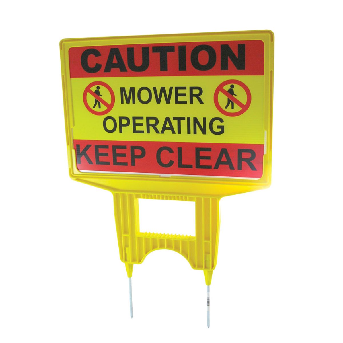 Caution Mower Operating Keep Clear Warning Sign Strong Plastic Caution Mower Operating Keep Clear Warning Sign Strong Plastic