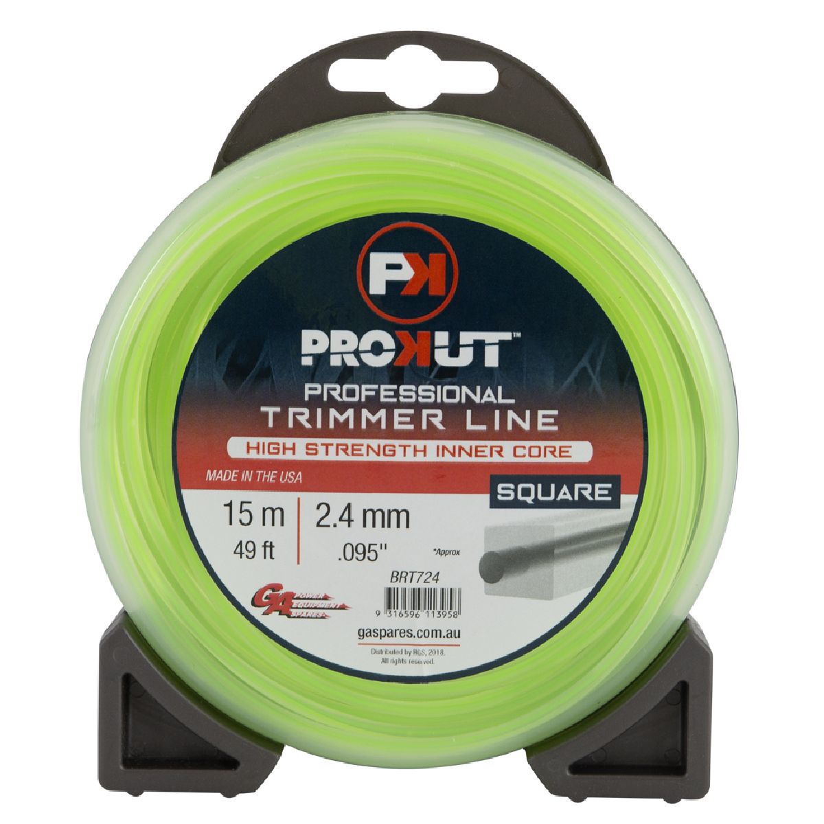 Prokut Trimmer Line Square Green .095 2.4mm 49' 15m Teardrop Prokut Trimmer Line Square Green .095 2.4mm 49' 15m Teardrop
