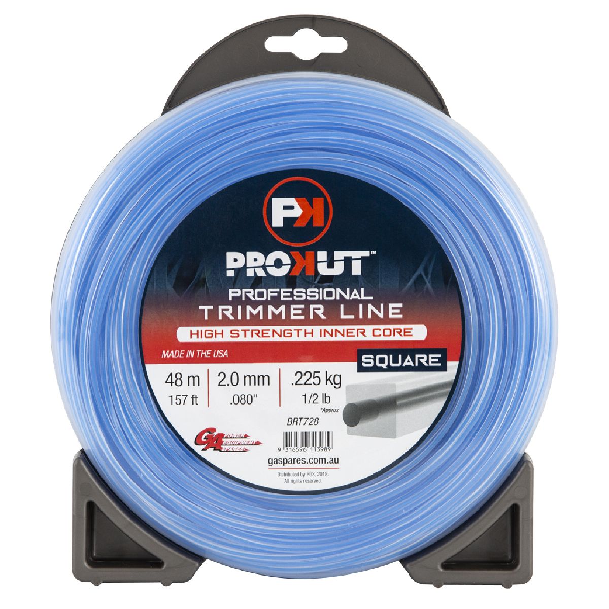 Prokut Trimmer Line Square Blue .080 2.0mm 1/2lb 48m Donut Prokut Trimmer Line Square Blue .080 2.0mm 1/2lb 48m Donut