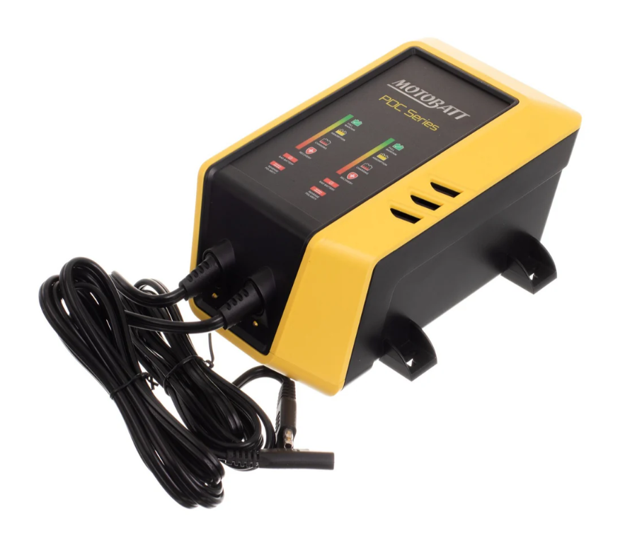 Motobatt Charger Dual Bank 12V 20A AGM andamp Gel 9 Stage